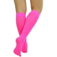thumbnail image 2 of ToBeInStyle Women's Fashion Opaque Nylon Knee High Socks - Hot Pink, 2 of 6