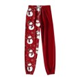 thumbnail image 5 of TTUHYWXI Christmas Womens Pajama Pants Casual Comfy Sleepwear Wide Leg Drawstring Bottoms with Pockets (Watermelon Red, L), 5 of 5