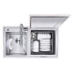 thumbnail image 2 of Inteprter Mini lavavajillas ultrasónico, recargable por USB, alta presión de agua, lavadora de frutas y verduras, limpiador de cocina, lavavajillas Mostrada Blanco y Verde Inteprter HA026300-01, 2 of 4