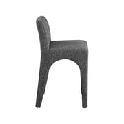 Meridian Furniture Gramercy Black Linen Textured Fabric Stool