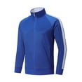 thumbnail image 7 of Fanshiluo Men's Stand Collar Full-Zip Track Jacket, Raglan Sleeve Athletic Jacket with Contrast Side Stripes and Pockets for Men,XXL,Big and Tall Men, 7 of 7