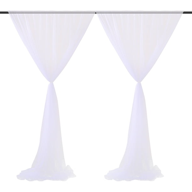 Decoraciones de arco NikouMX pantalla de ventana para fiesta de boda cortinas semitransparentes