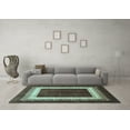 thumbnail image 3 of Ahgly Company Indoor Square Persian Light Blue Traditional Area Rugs, 3' Square, 3 of 4