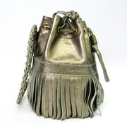 Pre-Owned J&M Davidson Carnival S Women's Leather Handbag,Shoulder Bag Gold (Good)