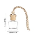 thumbnail image 3 of 1Pc 10ml Hanging Car Air Freshener Diffuser Bottle Empty Clear Glass Essential Perfume Oil Aromatherapy Fragrance Perfume Pendant Glass Bottle Decor with Wooden Caps(K), 3 of 6