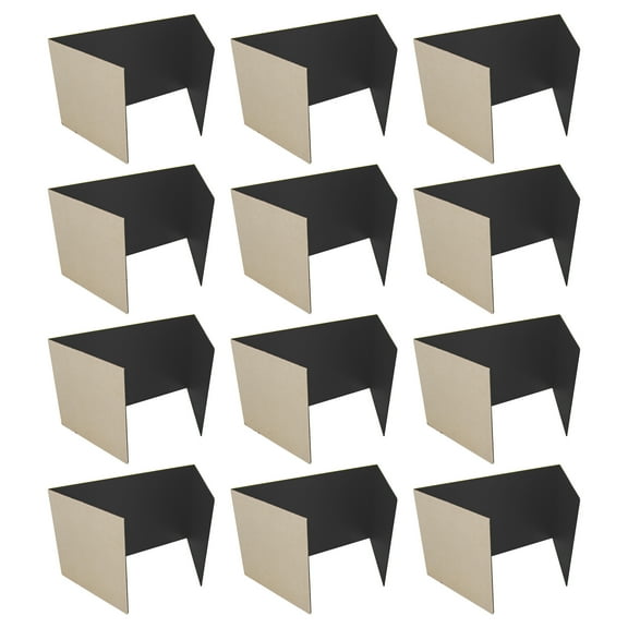 12 x 48 Study Carrel Black Corrugated Bulk Pack of 12