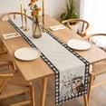 thumbnail image 3 of Cute Owls Table Runner - 70 Inch Long, Kitchen Dining Table Runner Dresser Scarves, Winter Animals Berry Vintage Black Plaid Beige Farmhouse Decor for Coffee Tables Wedding Party Banquet, 3 of 8