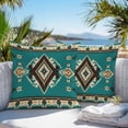 thumbnail image 4 of Ethnic Style Pattern Outdoor Pillow Covers Pack of 2 Retro Green Abstract Weaving Art Waterproof Throw Pillow Covers Decorative Cushion Cases for Patio Garden Tent Balcony Couch 18x18 inch, 4 of 8