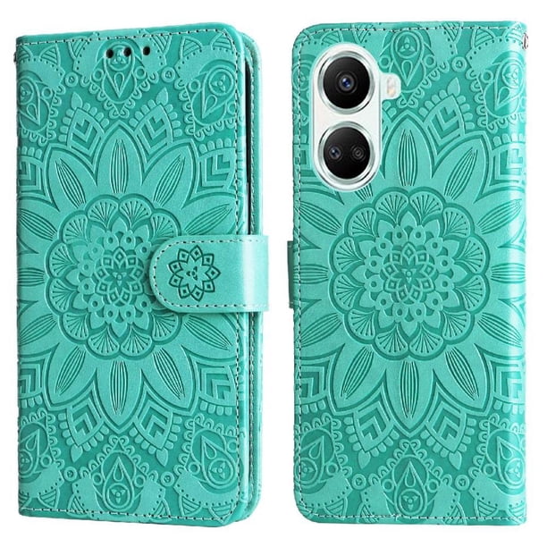 Funda tipo cartera GANGXUN para Huawei Nova 10 SE , diseño girasol, cuero PU, soporte, cierre magnético, tarjetero