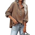 thumbnail image 1 of Suéter holgado de manga larga con cuello en V para mujer 2023 Chaqueta deportiva con capucha para mujer, 1 of 1