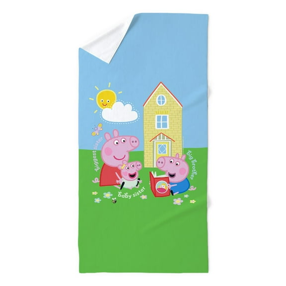 CafePress - Peppa Pig: Siblings - 35"x70", Extra Large, Oversized, Jumbo Beach Towel