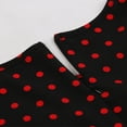 thumbnail image 7 of XFLWAM Women's 1950s Retro Rockabilly Crew Neck Short Sleeve Dress Polka Dot Vintage Cocktail Party Swing Dress Red XL, 7 of 7
