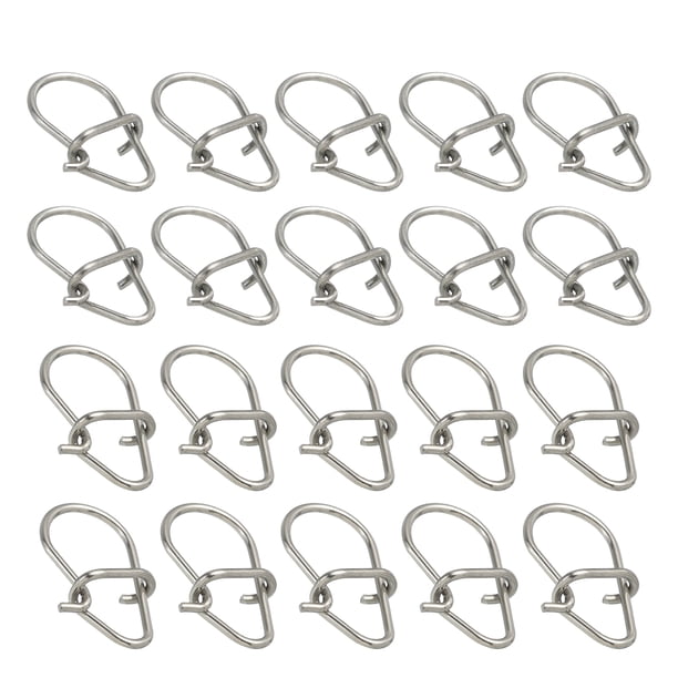 Uxcell #2/#3 Clips de Pesca de Acero Inoxidable con Cierre Rápido, Kit de Accesorios de Pesca, 100 Piezas
