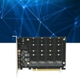 thumbnail image 3 of Adapter Hard Drive Reader 4 Port M.2 NVMe SSD To PCIE X16 M Key Hard Drive Converter Reader Expansion Card, 3 of 8