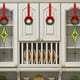 thumbnail image 4 of 6pc Christmas Cabinet Wreath Ribbon 3.94 Inch Mini C Window Christmas Wreath With Berry Bow, 4 of 9