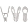 thumbnail image 4 of 50 Clips para Perchas, Multiusos, Fuerte Pellizco, Se Clip Fácilmente en Perchas para Ropa, Pantalones, Clips de Plástico para Dedos para el Hogar, Oficina, Viajes, Blanco, 4 of 5