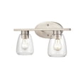 thumbnail image 5 of Millennium Lighting  2 Light Bathroom Vanity Fixture in Multiple Finishes with Clear Glass Shades Brushed Nickel Nickel Brushed, 5 of 5