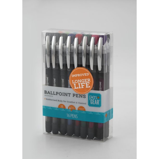 Pen + Gear Ballpoint Stick Pens, 1.0 mm Tip, 16count, 10 Assorted