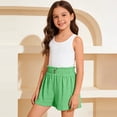 thumbnail image 2 of LIJCC Girls Ruffled Casual Shorts Summer Solid Color Wide Leg Shorts Loose Casual Elastic Waist Versatile Shorts, 2 of 6