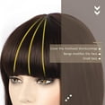 thumbnail image 3 of MORICA Brown Bob Wig Short Brown Straight Bob Wigs with Bangs for Women Colorful Short Hair Wig Cute Synthetic Wig for Cosplay Daily (12inch), 3 of 7