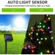 thumbnail image 3 of Luces solares para exteriores de 60 LED y 10 m, IP65 a prueba de agua con 8 modos de iluminación, ideal para decoración interior y exterior de jardín, patio, balcón, pérgola, árbol de Navidad y fiesta, 3 of 5