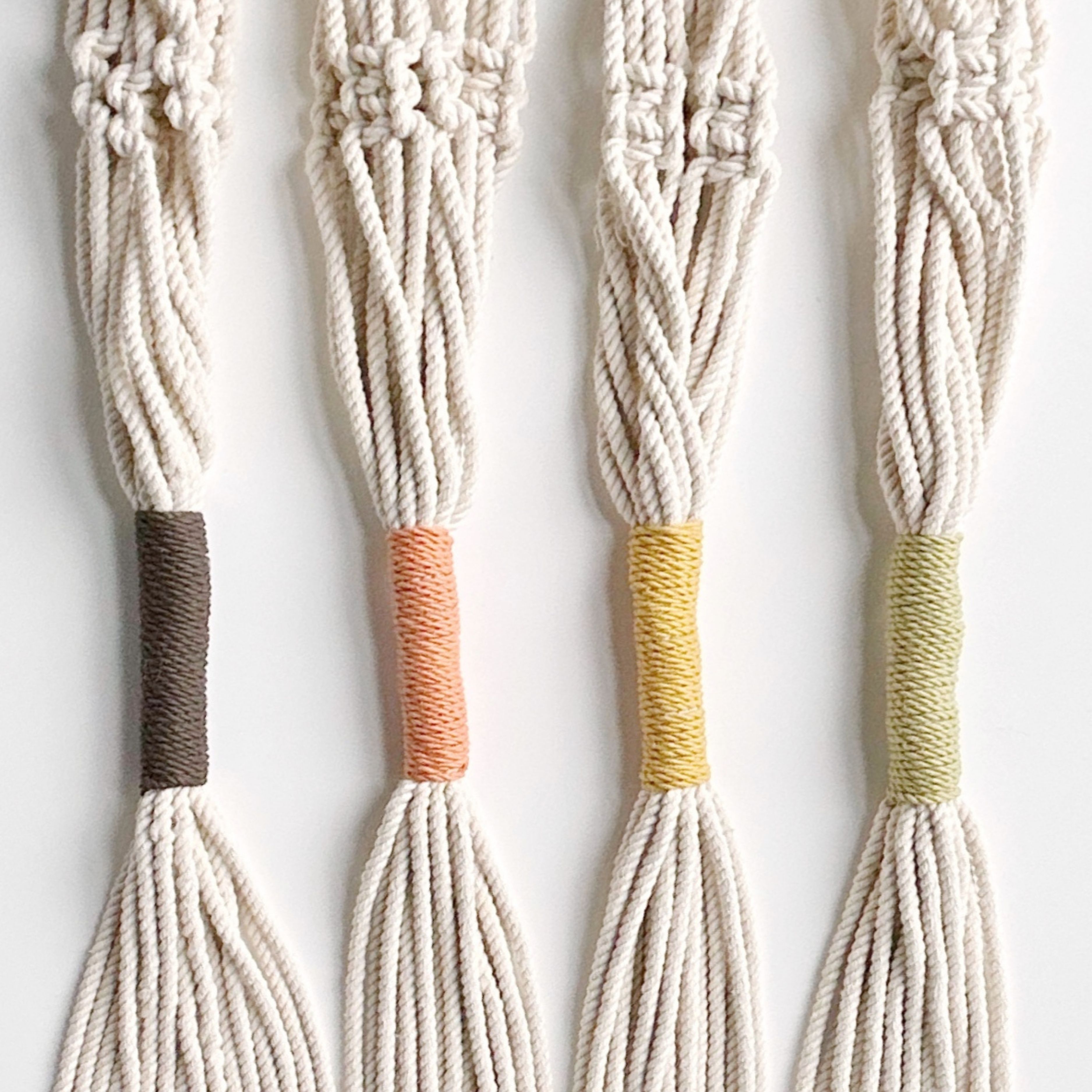 PILLOWPIA Trina Macrame Plant Hanger, Persimmon – 100% Cotton Rope, 55" Length, Holds Up to 10" Planter, 1-Pack Indoor/Outdoor Hanging Holder