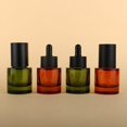 thumbnail image 2 of 30ml Frosted Brown Green Amber Round Thick Glass Dropper Bottle for Essential Oils Essence Ear Eye Drop Pipettes Cap Refillable Flat, 2 of 4
