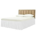 thumbnail image 6 of Deago Wrap Around Bed Skirt Three Fabric Sides Elastic Dust Ruffled 16 Inch Tailored Drop,Easy to Install Fade Resistant-White, Queen, 6 of 6
