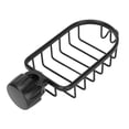 thumbnail image 3 of Hanging Faucet Storage Rack Adjustable Sink Dishcloth Sponge Drainer Rack for Kitchen Bathroom Black, 3 of 6