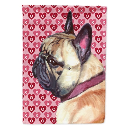 French Bulldog Frenchie Hearts Love and Valentines Day Garden Flag
