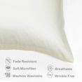 thumbnail image 5 of Unique Bargains 2 Pack Silky Satin Pillow Cover Cases Ivory 21" x 27", 5 of 8