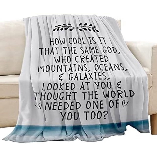 LHSHID Religious Gifts for Women Catholic Bible Verse Blanket Flannel Soft and Comfortable Anti static Bed Sofa Blanket 50x60in
