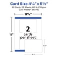 thumbnail image 5 of Avery Matte White Rounded Corner Cards, 4.25" x 5.5", 50ct, 5 of 8