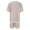 thumbnail image 5 of Boys Clothes 2-Piece Casual Street Style Beige Kids Short Sleeve Shirts and Shorts Sets Teen Boys Summer Outfits 8-9 Years, 5 of 8