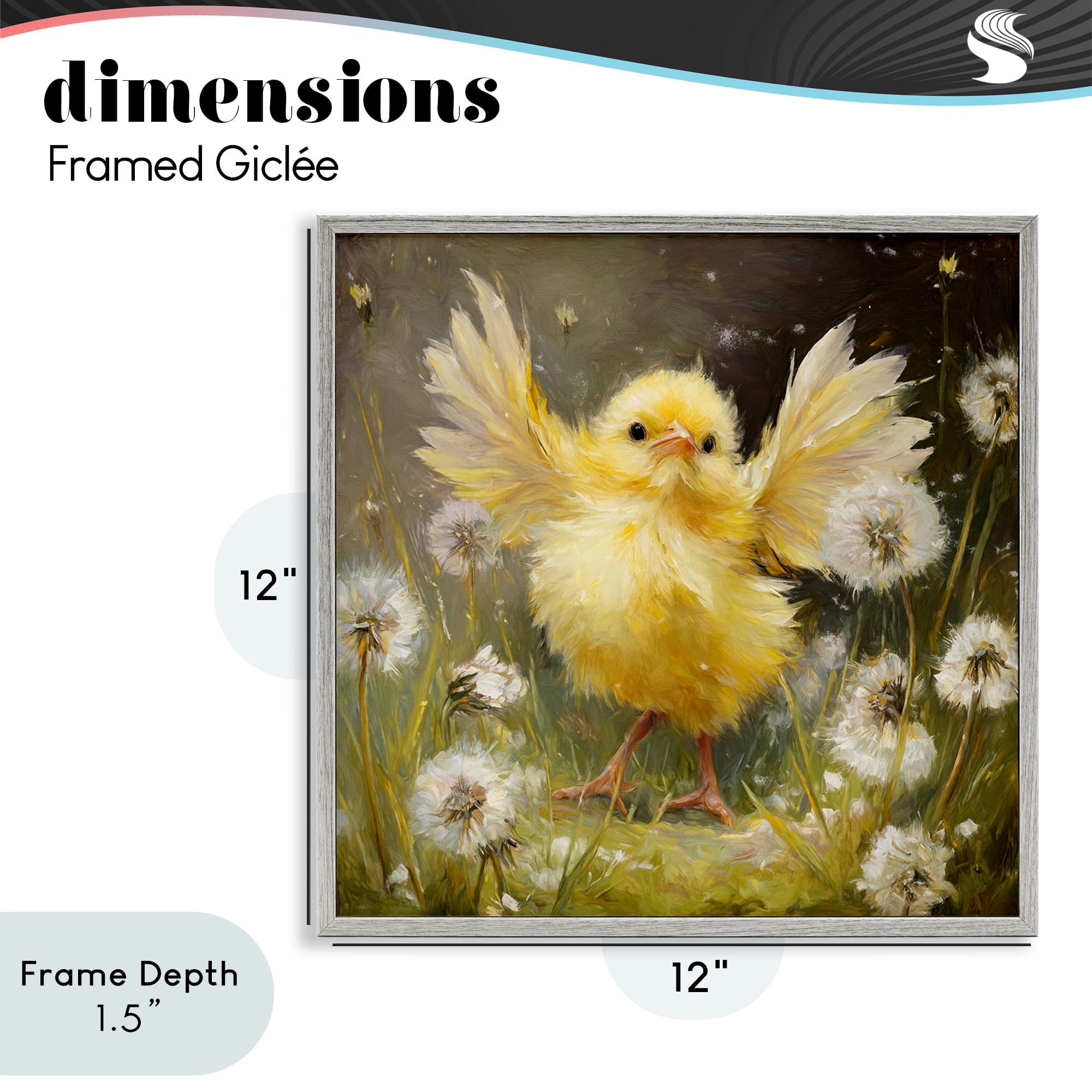 Stupell Industries Free As A Peep Chick Gray Framed Giclee Art, design by Tina LeCour