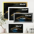 thumbnail image 4 of Designart 'Woman Eyes With Black Skin With A Gold Chain' Modern Framed Art Print, 4 of 4