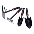 thumbnail image 2 of S SERENABLE 4Pcs Garden Tool Set Rake 2 in 1 Hoe and Cultivator for Planting Cultivating Style A, 2 of 9