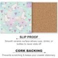 thumbnail image 6 of GZHJMY Square Drink Coasters, 6 Pcs Rainbow Color Llama Heart Absorbent Ceramic Coffee Coasters for Drinks with Cork Base Housewarming Gift for Home Decor, 6 of 6