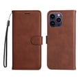 thumbnail image 5 of for iPhone 16 Pro Max Wallet Case, with Credit Card Holder and Wrist Strap, RFID Blocking PU Leather Flip Magnetic Cell Phone Cover Case for iPhone 16 Pro Max, Brown, 5 of 10
