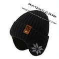 thumbnail image 2 of Black Winter Knit Beanie Hat for Women Jesus Hat Skiing Cycling Ear Flaps Muffs Cap 6Packs Bulk Order Wholesale, 2 of 5