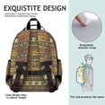 thumbnail image 5 of Boho Golden Ethnic Pattern Backpack for School,Cute School Bag,Schoolbag with Adjustable Shoulder Straps & Padded Back,15.25"x11.5"x5.25", 5 of 5
