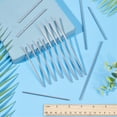 60Pcs 2 Styles 304 Stainless Steel Rods Solid for Crochet Blocking ...