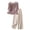 Light Violet, variant on Women's 2 Piece Set, 3/4 Sleeve Embroidered Blouse and Wide Leg Trousers, Cotton Linen Matching Outfit for Casual Wear, Daily Outfits, Vacation and Spring Summer Wardrobe-Beige