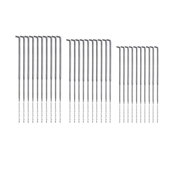 Phenofice 30Pcs Wool Felt Needle Felting Tools for Darning and Crafting Silver Ergonomic Design
