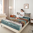 thumbnail image 4 of Feelyou Rustic Fishing Teen Queen Sheet Sets, Go Boating Bed Set, 4-Piece, 4 of 7