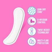 Carefree Panty Liners for Women, Extra Long, Wrapped, Unscented (36 Count)