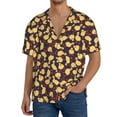 thumbnail image 3 of Sigee Cute Small Farm Birds Print Men's Shirts Casual Button Down Short Sleeve Summer Beach Shirt Hawaiian Vacation Shirts Tee Shirt-4X-Large, 3 of 7