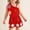 Red, variant on qelini Sleeveless Top and Shorts Set Girls 0-3Years 3D Floral Ribbed Knit Summer 2 Piece Outfit Summer Sets