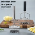thumbnail image 3 of Deyuer Double-layer Potato Masher Manual Potato Press Wavy Pressure Ricer Crusher Kitchen Tools for Mashed Potatoes Vegetables Fruits,Stainless Steel, 3 of 8