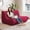 Burgundy, variant on Loveseat Floor Sofa Chair, Oversized Lazy Bean Bag Couch for Living Room, Bedroom, Game Room, Soft Plush, Ergonomic, No Assembly, Burgundy